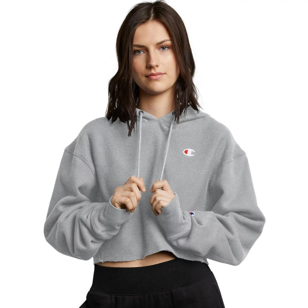 Women's Champion Reverse Weave Cropped Cut-Off Hoodie